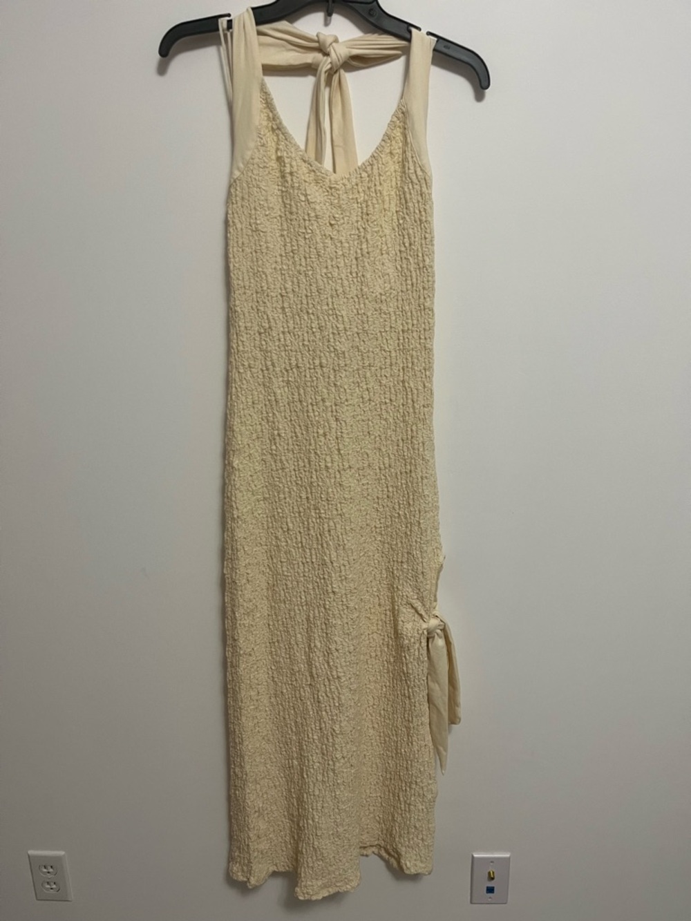 850. FREE PEOPLE Sea Foam Midi Dress in Natural NWOT - Picture 4 of 11